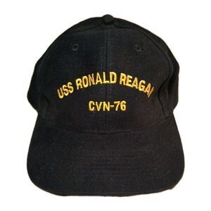 USS Ronald Reagan CVN-76 Black Baseball Hat Cap Nimitz-class Super Carrier Navy